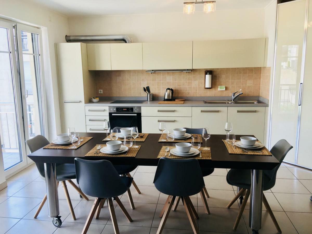 Art Deco 100M2 Flat 2 Min Walking From Train Station In City Center, Free Parking And Terrace - 2B Luksemburg Zewnętrze zdjęcie